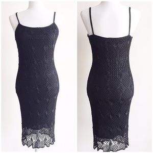 Black Beaded Crochet Kroshetta by Papillion Dress